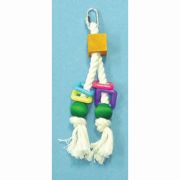 Bird Brainers Rope and Beads Bird Toy 8in