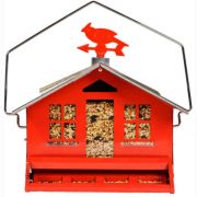 Woodstream Squirrel Be Gone Country Style Bird Feeder Red 12lb