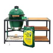 Big Green Egg Large Egg in Modular Nest with Expansion and 3 Acacia Inserts Package