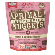 Primal Raw Turkey and Sardine Freeze Dried Nugget Dog Food 5oz