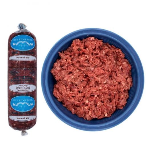 Blue Ridge Beef Natural Mix Raw Frozen Dog Food 5lb Sunset Feed