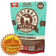 Primal Patties Raw Frozen Canine Chicken Formula Dog Food 6lb
