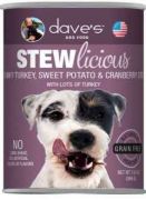Daves Stewlicious Chunky Turkey Sweet Potato & Cranberry Stew Canned Dog Food 13oz