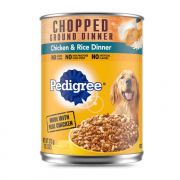 Pedigree Chopped Ground Dinner With Chicken And Rice Wet Dog Food 13oz