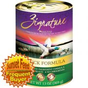 Zignature Duck Formula Grain-Free Canned Dog Food 13oz