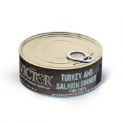 Victor Turkey and Salmon Dinner Pate Canned Cat Food 5.5oz