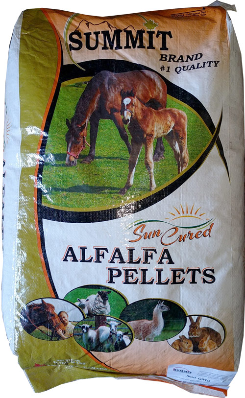 Summit Sun Cured Alfalfa Pellets 50lb | Sunset Feed & Supply