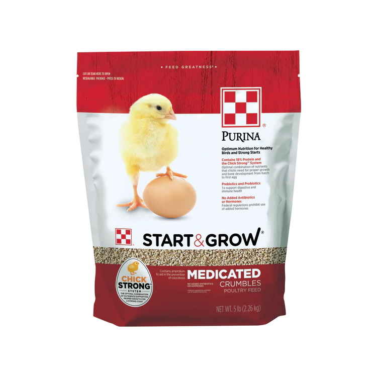 Purina Start And Grow Medicated Chick Starter 5lb Sunset Feed And Supply
